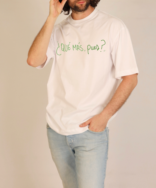 Camiseta “¿Qué más, pues?” – Orgullo paisa ilustrado